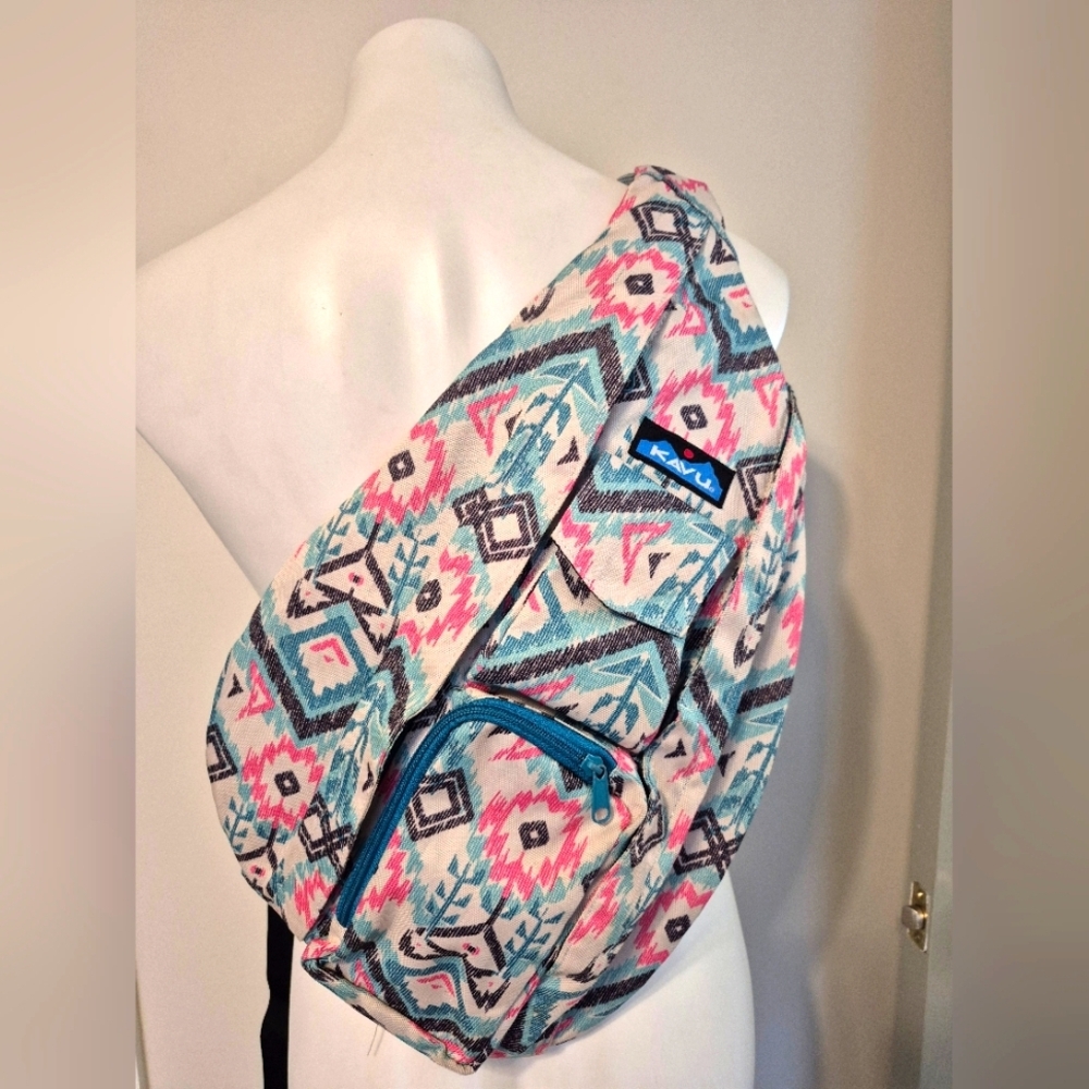 KAVU Cotton Multicolored Casual Outdoors Travel Rope Bag